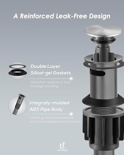 Vessel Sink Drain with Anti-Clog Overflow Protection and Smooth Finish