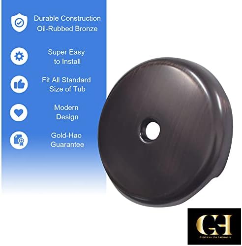 Gold-Haos Single Hole Bathtub Drain Overflow Plate