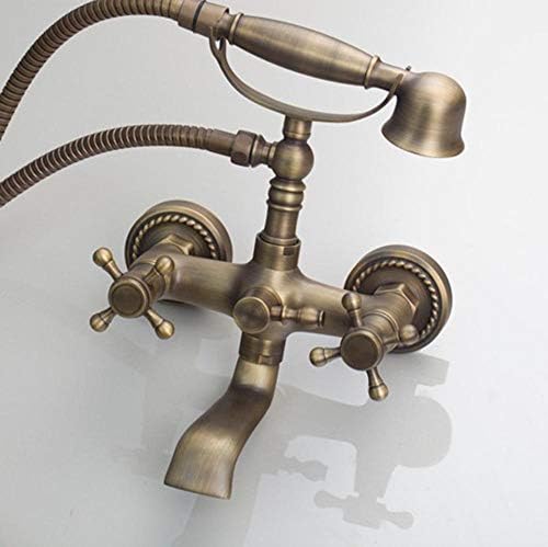 Huin Antiqued Brass Bathroom Faucet Set