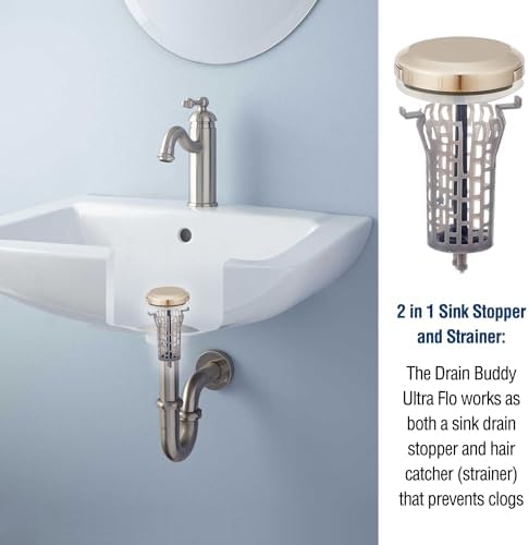Drain Buddy Ultra Flo 2 in 1 Sink Stopper Hair Catcher 1