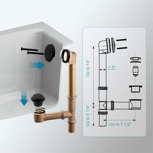 Sturdy Black Tubular Drain Kit