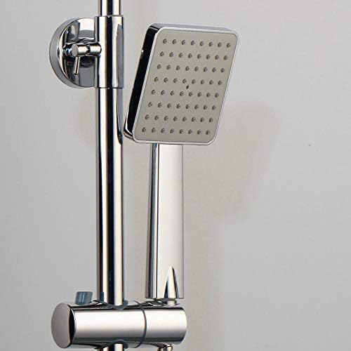 Huin 8 Inch Rainfall Shower Faucet In-wall Rotate Tub Spout Mixer Set