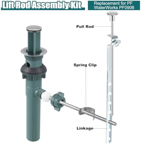 Universal Fit 2-Piece Sink Lift Rod Kit