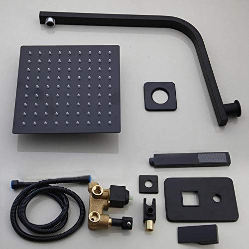 Stylish Black Steel Shower Set Luxury Bathroom Faucet