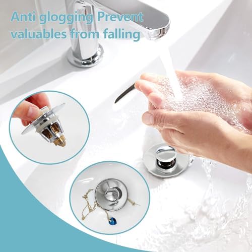 MEIUOAE Bath Sink Stopper Silver