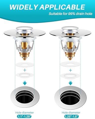 Sturdy 2-in-1 Sink Stopper Hair Catcher