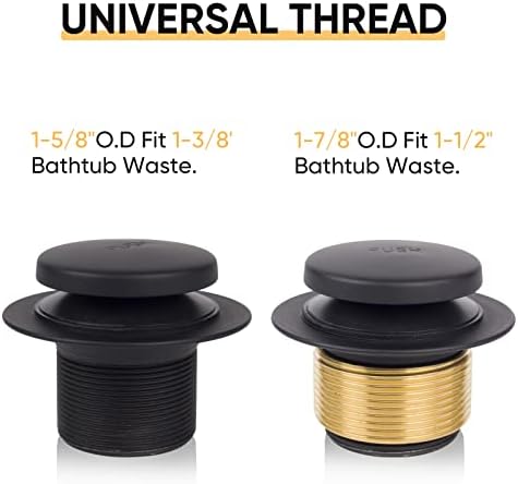 Enhance Your Bathtub Experience with the MINUPWELL Black Tub Drain Conversion Kit