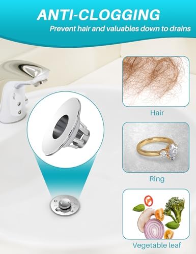 Sturdy 2-in-1 Sink Stopper Hair Catcher