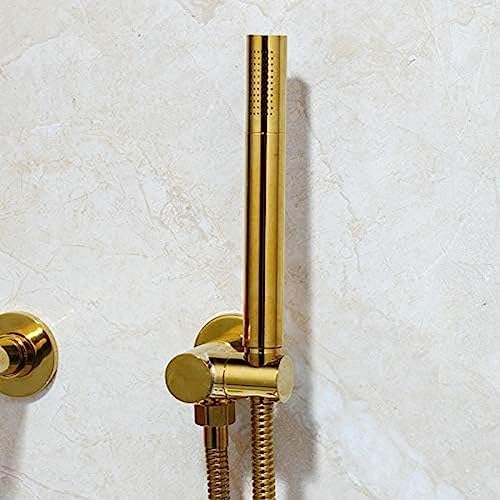 Brushed Gold Solid Brass Bathroom Shower Set