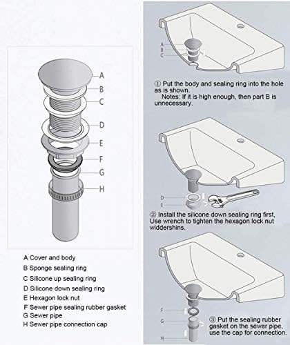 Premium Sink Drain Stopper - No Leaks Overflow Included