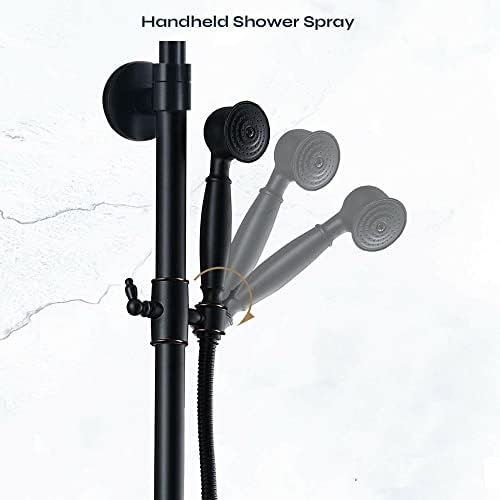 Rainfall shower system hand held sprayed 8-inch brass rain set