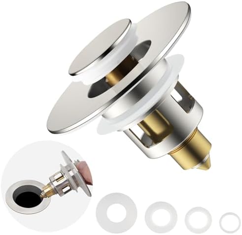 Hygie Rinse Universal 2 in 1 Bathroom Sink Stopper