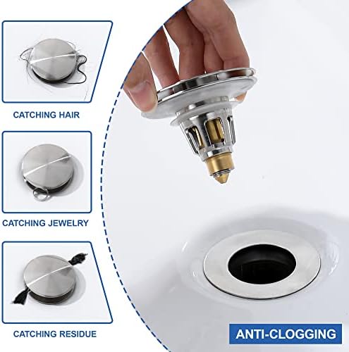 2-in-1 Bathroom Sink Stopper Strainer