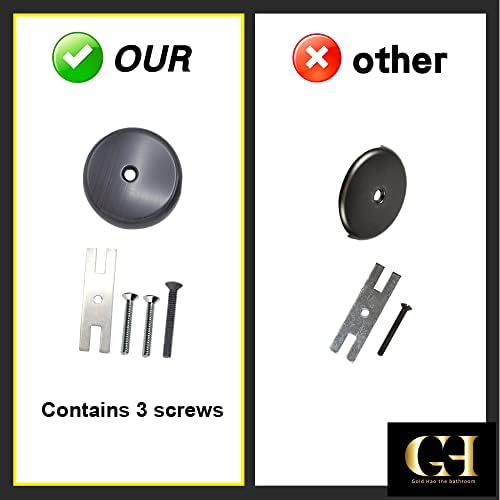 Gold-Haos Single Hole Bathtub Drain Overflow Plate