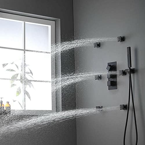 Thermostatic Shower Faucet System Handheld Rainfall Long Lasting Performance