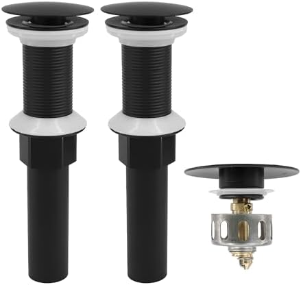 Stainless Steel Sink Drain with Matte Black Finish