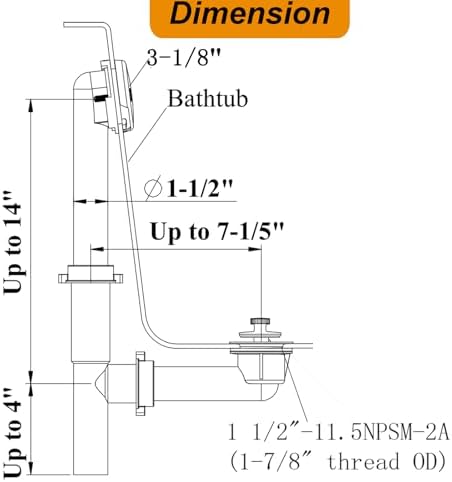 Durable yet stylish bathtub drain kit