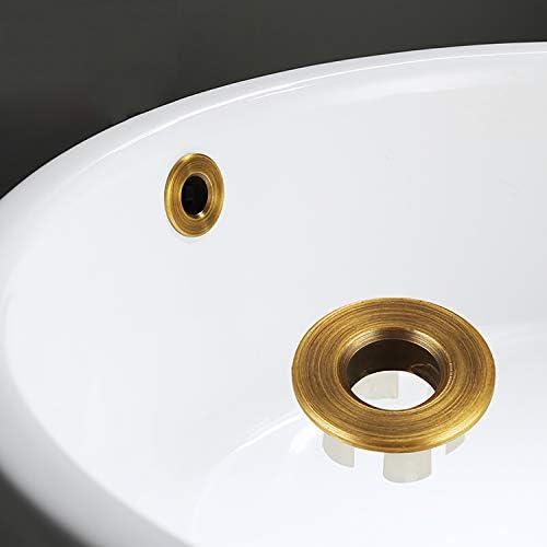 LANGPAI Overflow Sink Basin Trim Brass Insert Antique Brass