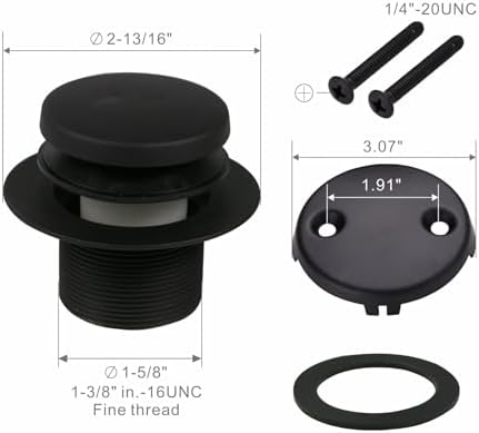 Sturdy Black Tubular Drain Kit