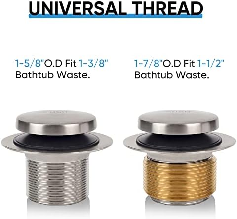 miniDownstat Brushed Nickel bathtub drain conversion kit