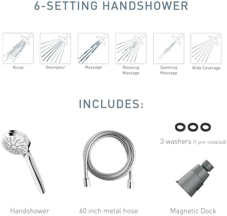 Engage 35-inch 26100EP Removable Handheld Showerhead with Magnetic docking
