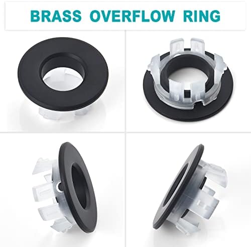 BESTILL Bathroom Sink Drain Stopper Matte Black