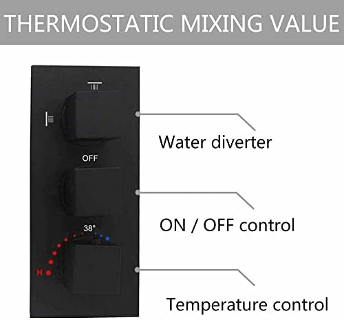 Thermostatic Shower Faucet System Handheld Rainfall Long Lasting Performance