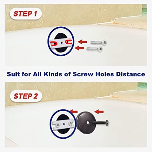 Gold-Haos Single Hole Bathtub Drain Overflow Plate