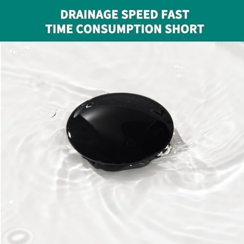 SevenGelok Black Sink Drain OverStopper with Anti-Clog Matte Black