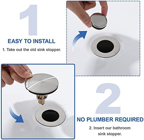 2-in-1 Bathroom Sink Stopper Strainer