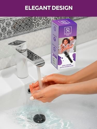 Sturdy Matte Black Sink Drain with Overflow Rust-Resistant and Anti-Clog