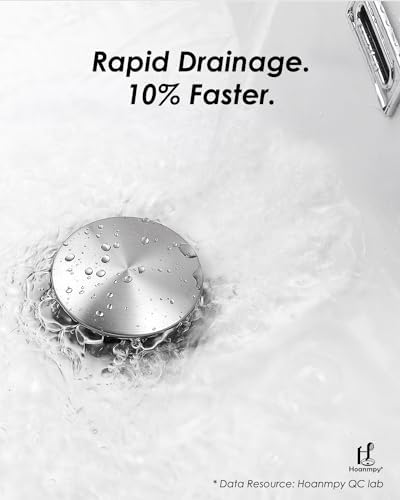 Vessel Sink Drain with Anti-Clog Overflow Protection and Smooth Finish