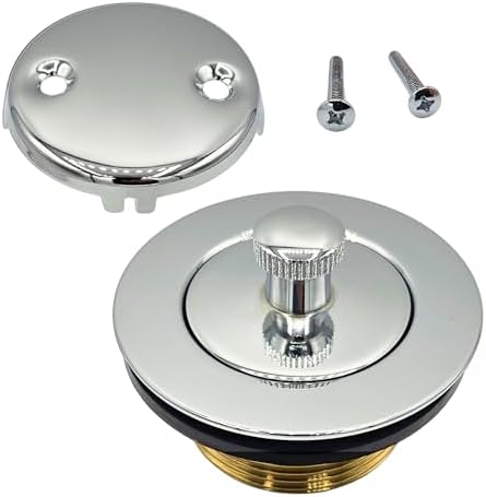 Chrome Bathtub Drain Kit Durable Modern Design Universal Fit