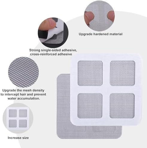 40-Piece Disposable Shower Drain Hair Catcher for BATHROOMS SHOWERs