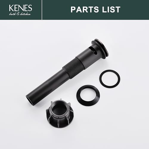 KENES Pop Up Sink Drain Stopper with Overflow Brushed Nickel