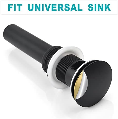 BESTILL Bathroom Sink Drain Stopper Matte Black
