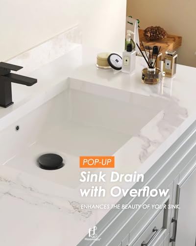 Matte Black Sink Drain Set with Overflow Protection