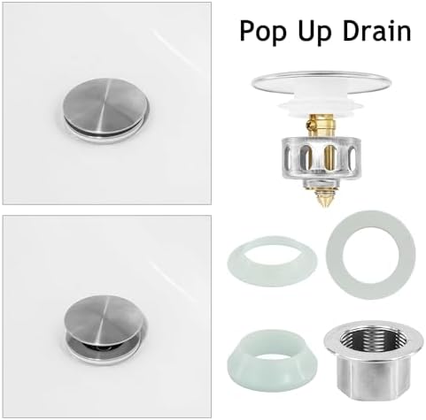 Stainless Steel Pop-Up Sink Drain with Strainer