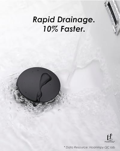 Matte Black Sink Drain Set with Overflow Protection