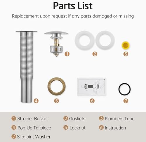 KES Premium Sink Drain - Overflow Preventer