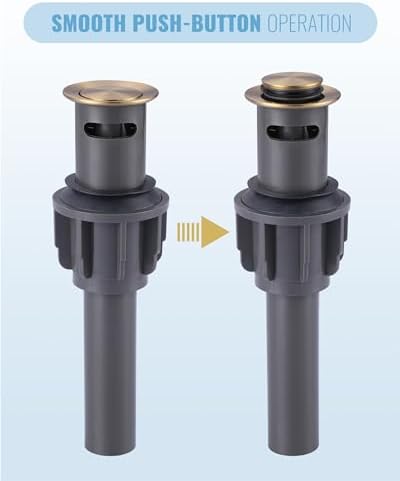 Bathroom Sink Drain with Overflow Anti-Leakage Design