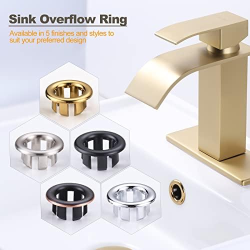 6-Piece Gold Sink Overflow Ring NATIVE US FIPPING