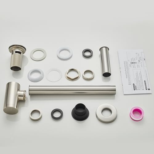 Bathroom Sink P-Trap Kit with Height Adjustable Design Durable Stylish Solid Brass