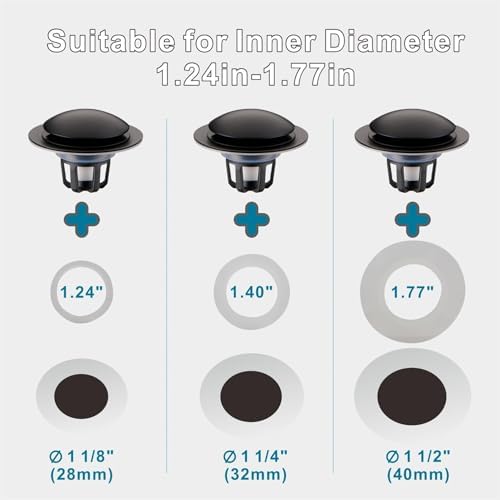 WELSAN Universal Pop Up Drain Strainer with Hair Catcher