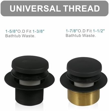 Black Bathtub Drain Conversion Kit for Bathroom Fixtures