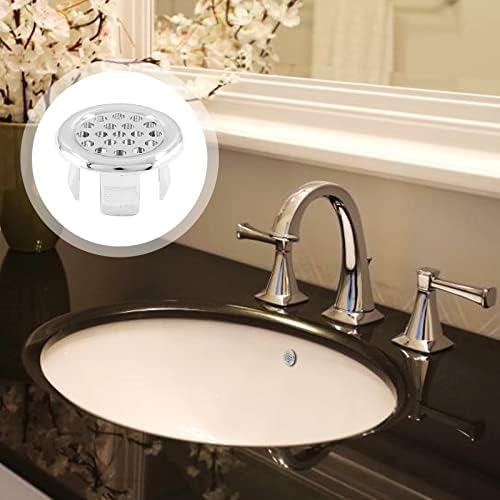 3-Pack Chrome Overflow Sink Drain Caps for Bathroom Basins