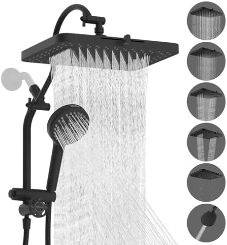 Hibbent Upgraded 13 Shower Head Combo