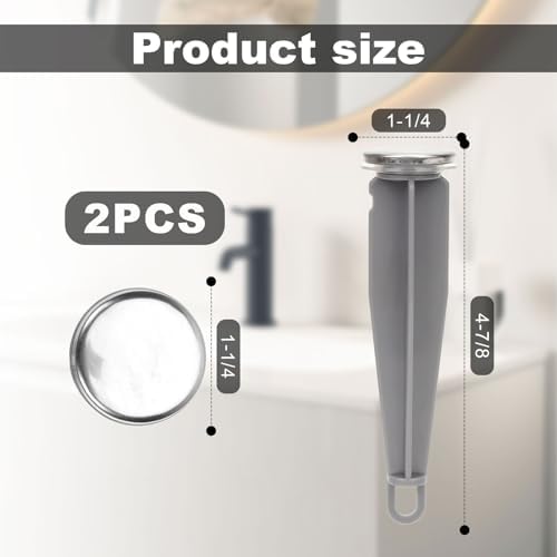 PEUTIER 2pcs Chrome Sink Pop Up Stoppers 1