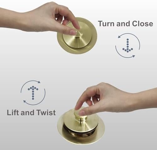 Solitaire Gold Brushed Tub Drain Kit for Bathtub Replacement