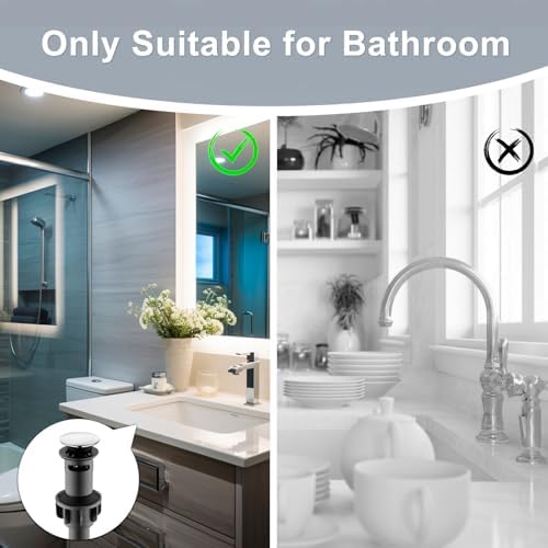 Vessel Sink Drain with Anti-Clog Overflow Protection and Smooth Finish